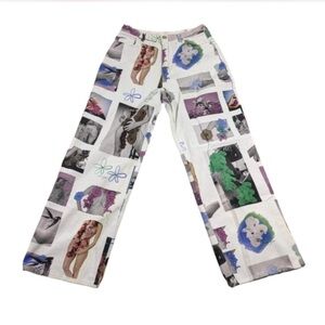 ❤️ WITH JÉAN JEANS size M white Newry Jean Floral Mimicry-High waisted